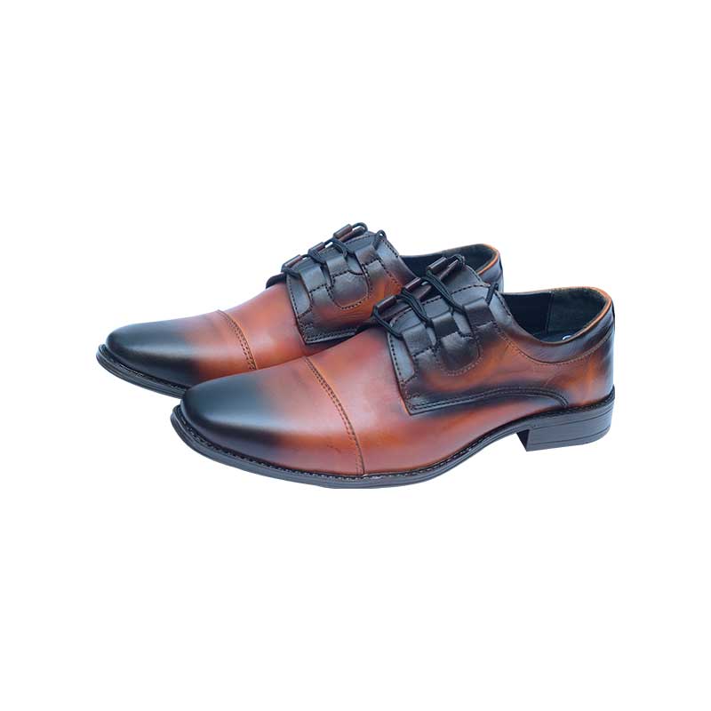 Two Tone Leather Shoes with Beautiful Lases