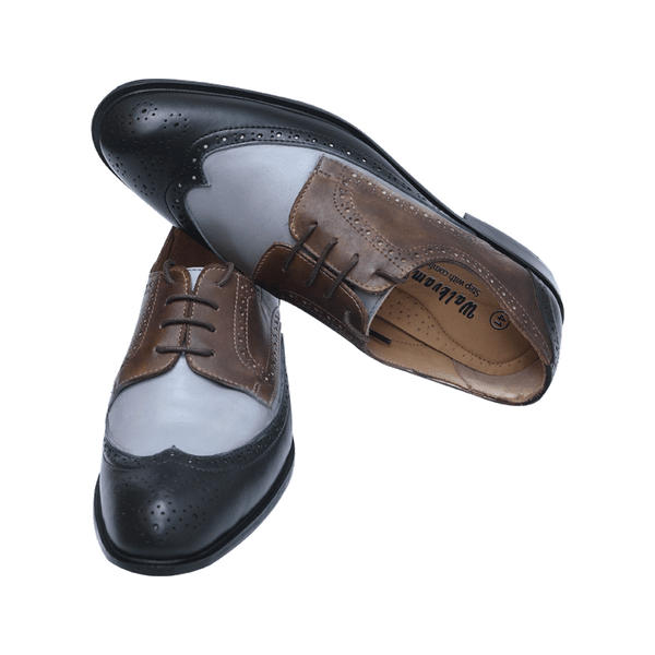 Men Brogue Shoes Patina Color